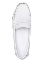 Andrea Conti mocassinpantoffels van nappaleer WIT