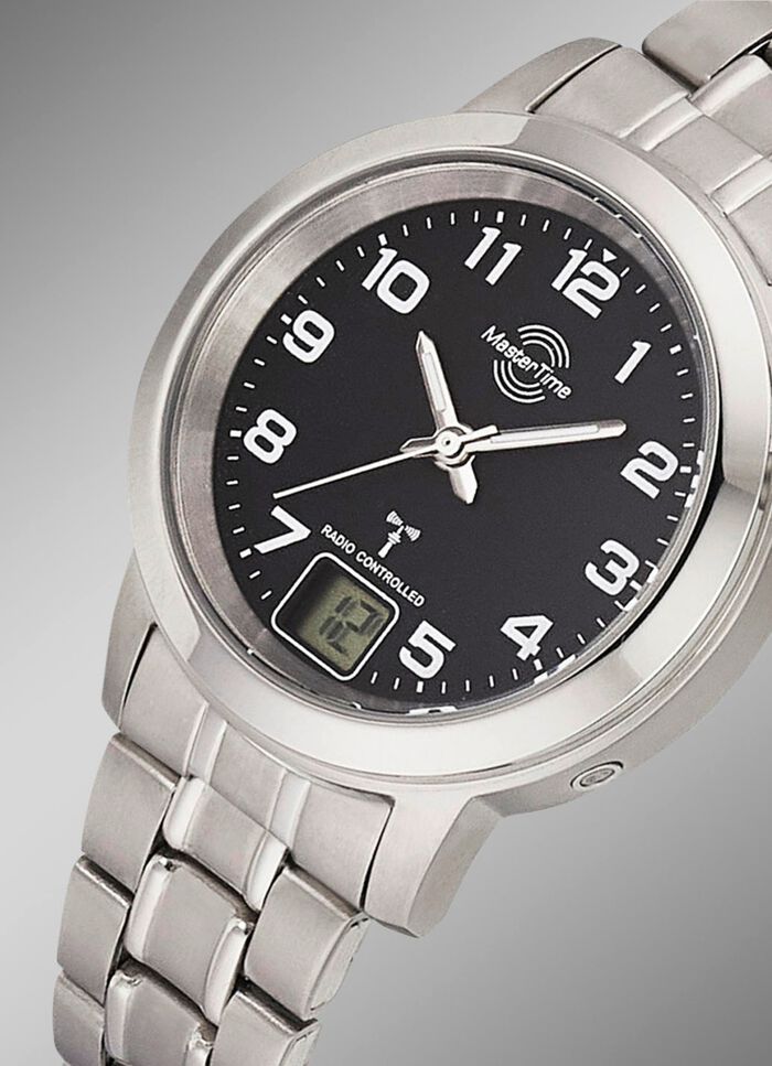 Master Time radiogestuurd dameshorloge gemaakt van titanium 