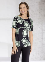 Shirt met briljante kleuren inkjetprint 