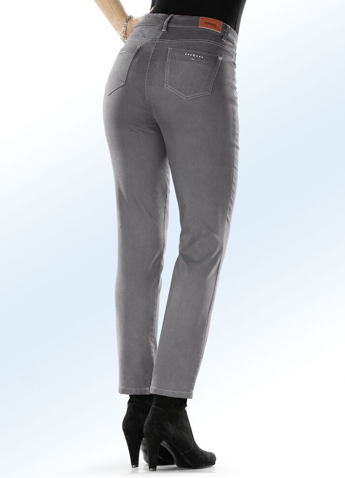 5-pocketbroek die zacht aanvoelt MIDDENGRIJS