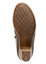 Gemini, modieuze dames enkellaarsjes, winterschoenen, breedte G, met rits BRUIN-KIEZEL
