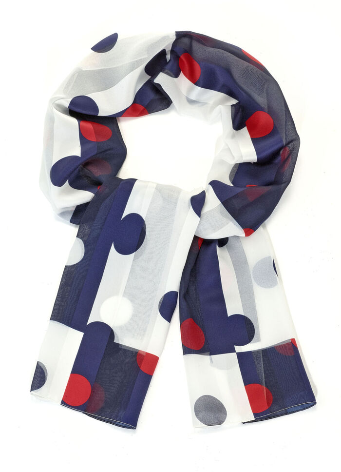 Sjaal met stippenmotief 