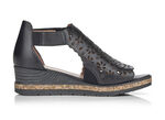 Sandaal met klittenbandsluiting ZWART