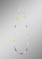 Elegante ketting met echte saffier in veelkleurig 