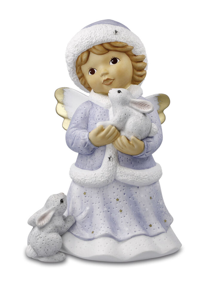 Engel met konijntje uit de Nina & Marco serie van Goebel BLAU