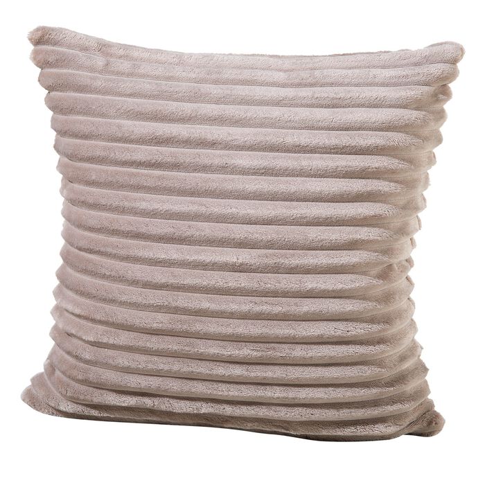 Zachte corduroy kussenhoes TAUPE