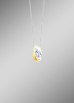 Stijlvolle hanger met blauwe topaas 