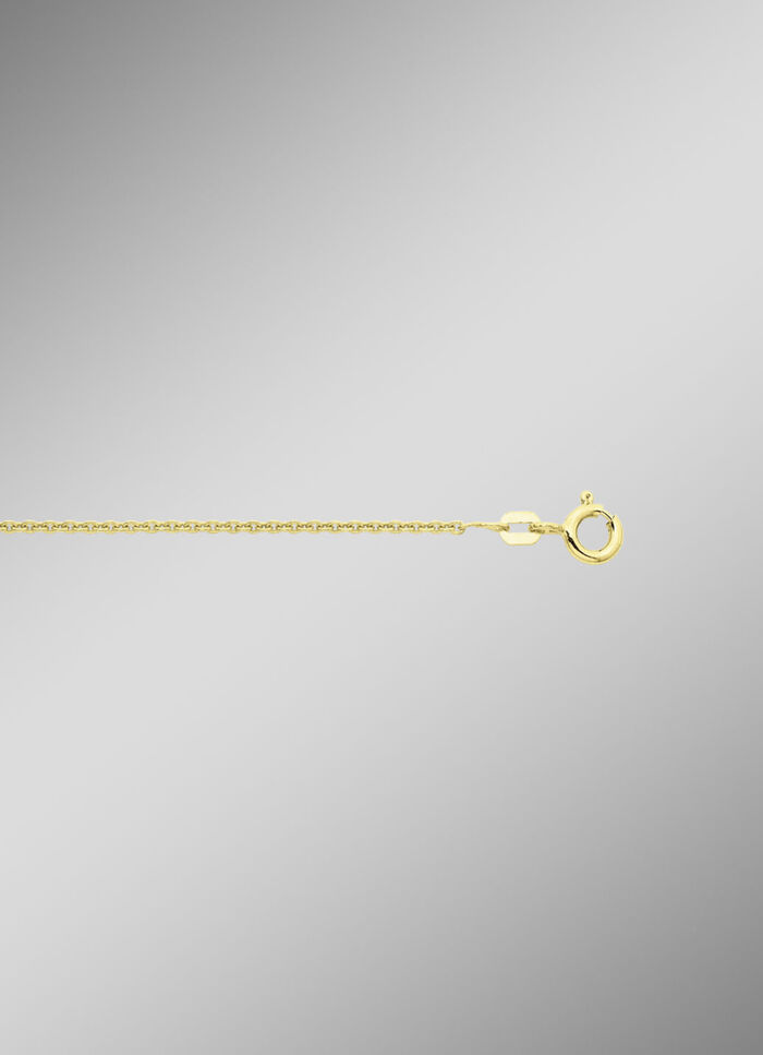 Prachtig speelse, vergulde ronde ankerketting van 925 zilver 