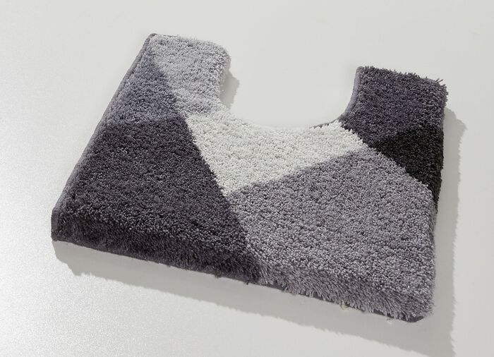 Badmat van LineaDue met antislip achterkant GRIJS