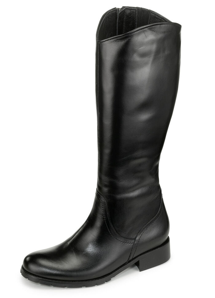 Andrea Conti-laarzen gemaakt van het beste nappaleer ZWART