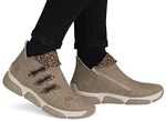 Rieker, trendy dameslaarzen, winterschoenen, met rits TAUPE-BRUIN