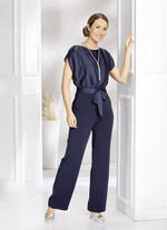Jumpsuit met strikceintuur 