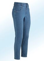 Jeans met trendy stippenpatroon 