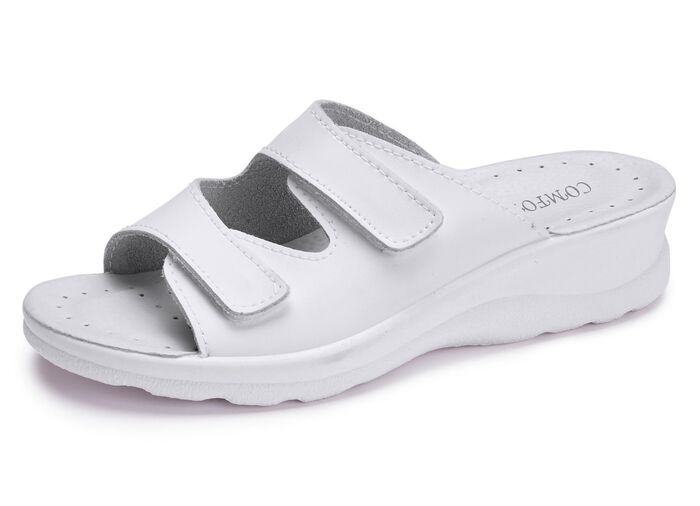 Tweepack klassieke damesmuiltjes, breedte H, met klittenbandsluiting 