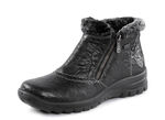 Rieker, gevoerde dameslaarzen, winterschoenen, met rits ZWART