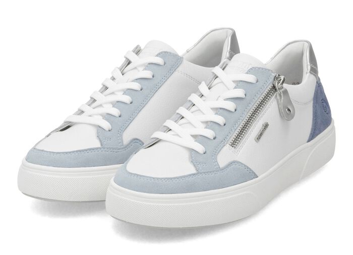 Remonte sneakers gemaakt van nappa- en su&egrave;deleer met metallic afwerking 