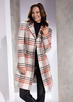 Korte jas met een trendy geruit dessin 