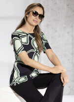 Shirt met briljante kleuren inkjetprint 