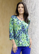 Shirt met schitterende all-over print 