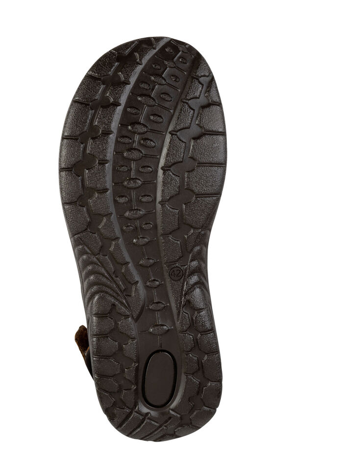 GINO GALANTE, comfortabele heren trekkingsandalen, gemaakt van leer BRUIN