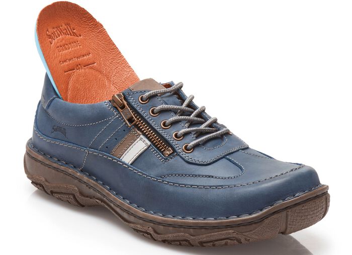 Veterschoen met contrasterende biezen JEANS