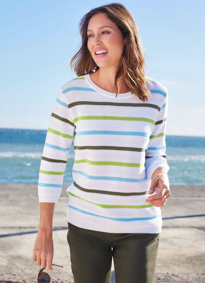 Trui met structuurpatroon in een mix 