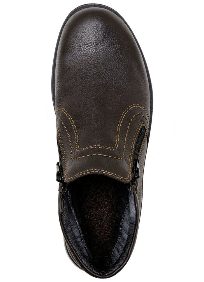 GINO GALANTE, ademende herenlaarzen, winterschoenen, met rits MOKKA