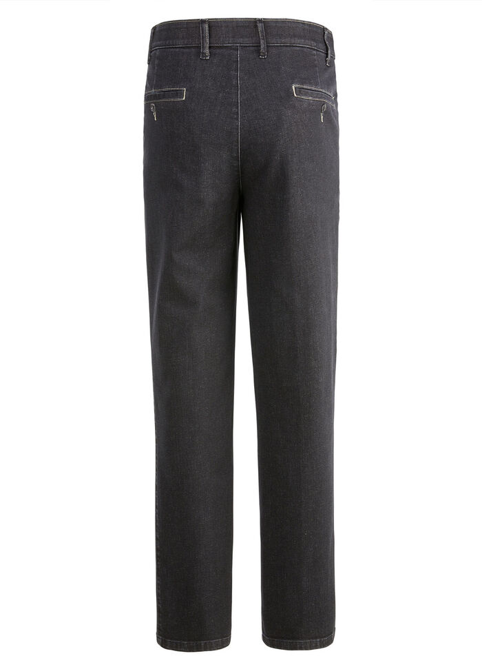 "Francesco Botti" jeans met elastische tailleband in 3 kleuren ANTHRAZIT