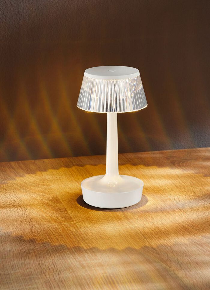 LED-tafellamp met kristaleffect WIT