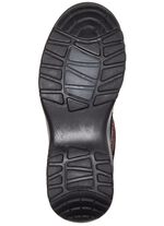 ELENA EDEN veterschoen van gedeeltelijk reli&euml;fnubuckleer ZWART-BOURGOND