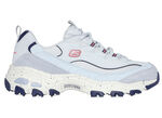 SKECHERS sneakers met veters en suède afwerking BLAUW-ROZE