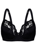 Sassa beugelbh met elastische kant ZWART