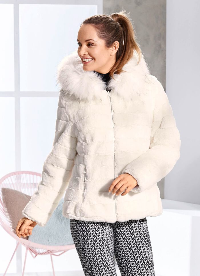 Omkeerbare jas met vaste capuchon 