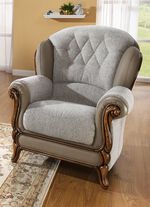 Gestoffeerd meubilair met fijne houten chatos TAUPE