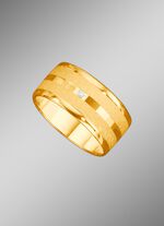 Gesatineerde trouwring met glanzende rand 