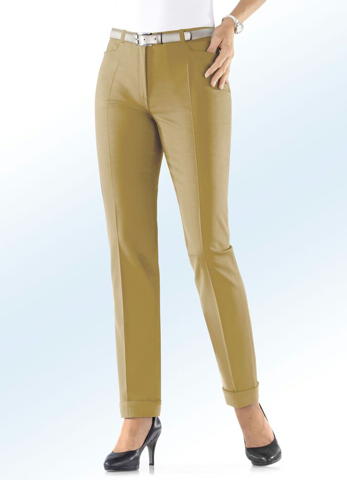 Broek met trendy omslag MESSING