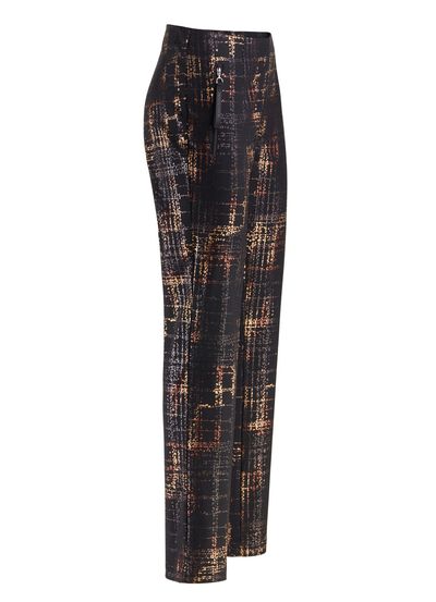 Broek met aangesneden band 