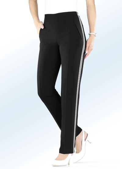 Broek met trendy decoratieve band 