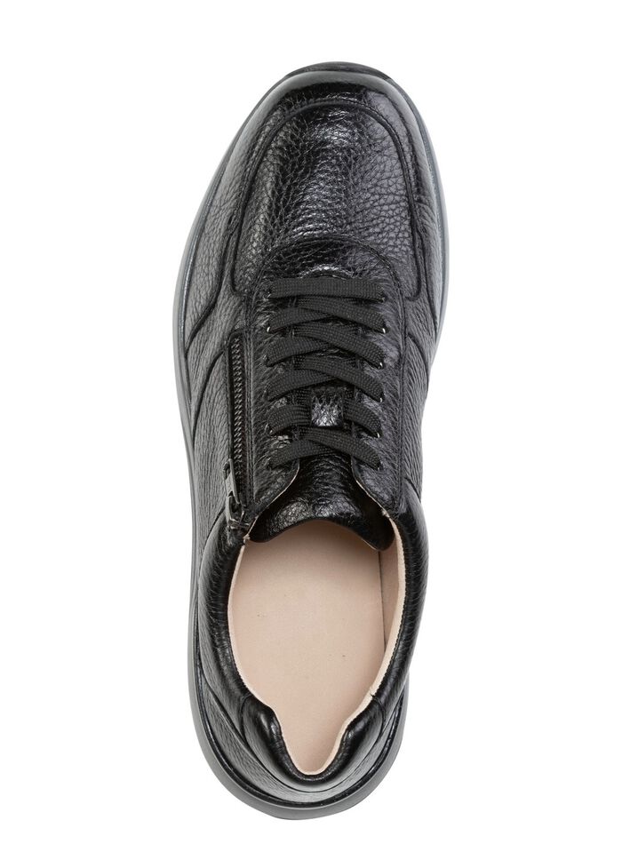 GINO GALANTE, klassieke herensneakers, met rits ZWART