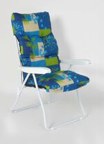 Tuinmeubelen met gelakt stalen buizenframe en veerbekleding 