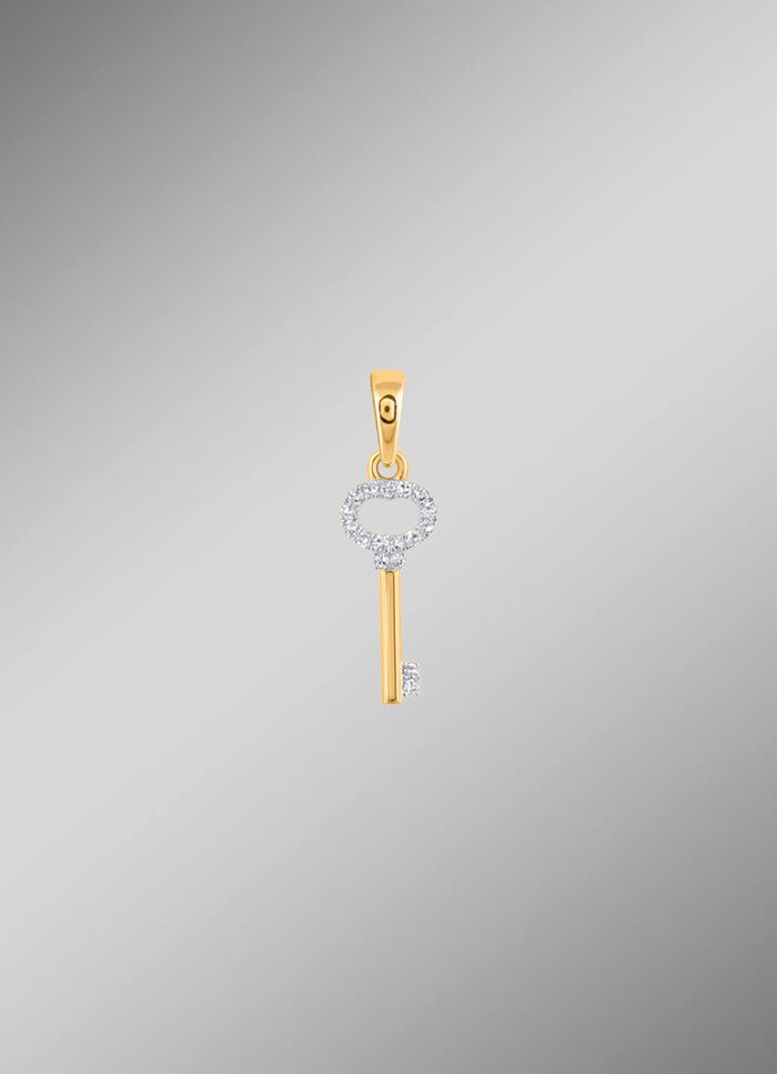 Sleutelhanger met 14 diamanten 