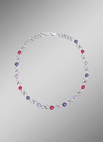 Ketting met roze kristallen 