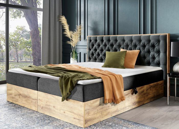 Deken en kussensloop in een leuke gebreide look GROEN