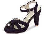 Andrea Conti sandalen met bandjes en verborgen elastische band ZWART