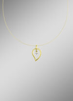 Edele hanger van 585/- goud met diamant 