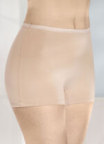 Vierpak broeken met een subtiel glanzende elastische tailleband 