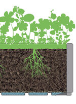 Plantenbak gemaakt van gerecycled polypropyleen TAUPE
