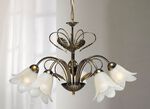 Metalen hanglamp met decoratief blad 