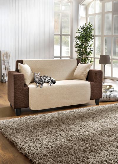 Vuilafstotende fauteuil-, bank- en armleuningbeschermer van chenille 