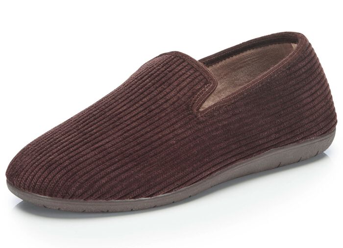 Pantoffels van textiel in corduroy-look 